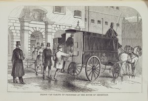 Prison Van Taking Up Prisoners at the House of Detention, from The Criminal Prisons of London and Scenes of Prison Life by Henry Mayhew and John Binny, 1862 by English School