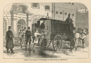 Prison Van Taking Up Prisoners by English School