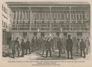 Prisoners working at the treadwheel by English School