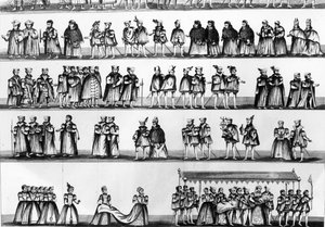 Procession at the Christening of Prince Arthur, Son of Henry VII, Engraved in 1782