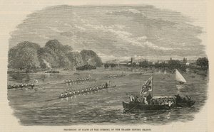 Procession of Boats at the Opening of the Thames Rowing Season by English School