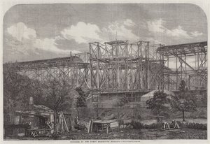 Progress of the Great Exhibition Building by English School