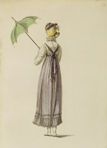 Promenade dress, fashion plate from Ackermann
