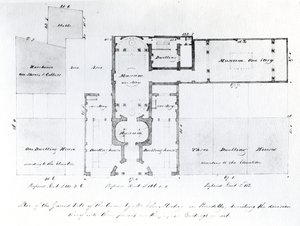 Proposed Floor Plan for the Egyptian Hall, Picadilly, 1810 by English School