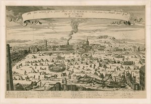 Prospect of the Frozen Thames, as Taken from the Temple Stairs on 20 January 1715-16 by English School