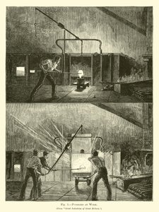 Puddlers at Work by English School