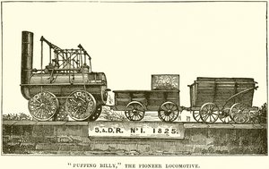 Puffing Billy, The Pioneer Locomotive by English School