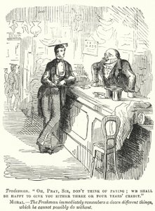 Freshman University Student Negotiating with a Shopkeeper
