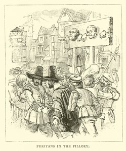 Puritans in the pillory by English School