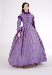 Purple day dress, 1860s by English School