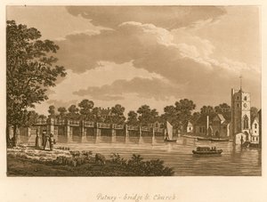 Putney Bridge and Church, London