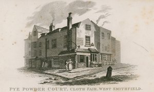 Pye Powder Court, Cloth Fair, West Smithfield, Held at the Sign of the Hand and Shears Public House by English School