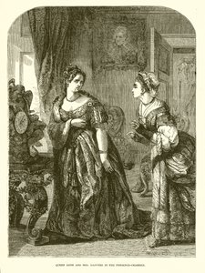 Queen Anne and Mrs. Danvers in the Presence-Chamber by English School