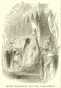 Queen Elizabeth and her Parliament by English School