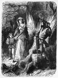 Queen Margaret and the Robber of Hexham, illustration from 