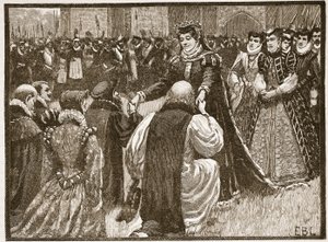 Queen Mary and the State Prisoners in the Tower, Illustration from Cassell