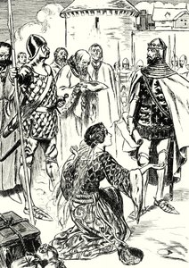 Queen Philippa Pleads for the Men of Calais by English School