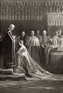 Queen Victoria receiving the Holy Sacrament after her coronation