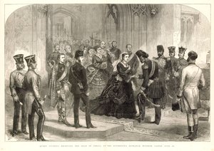 Queen Victoria Receiving the Shah of Persia by English School