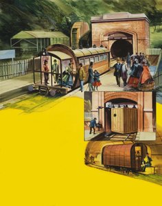 Railway Scene by English School