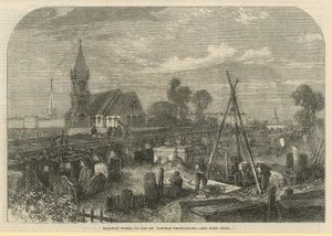Railway Works in Old St Pancras Churchyard by English School
