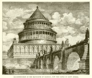 Reconstruction of the Mausoleum of Hadrian, Now the Castle of Saint Angelo by English School