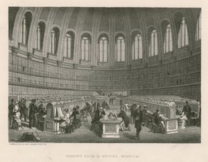 Reading Room in British Museum by English School