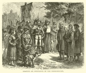 Reading an ordinance of the Fehmgericht