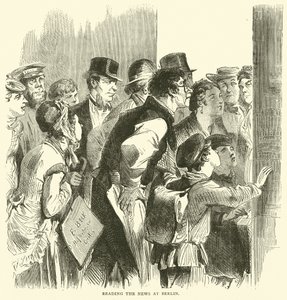 Reading the News at Berlin, November 1870 by English School