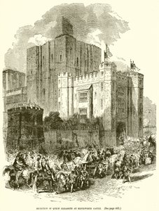 Reception of Queen Elizabeth at Kenilworth Castle by English School