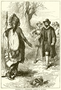 Reception of a Narragansett Warrior by Winthrop