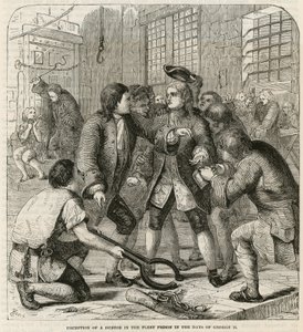 Reception of a debtor in the Fleet Prison