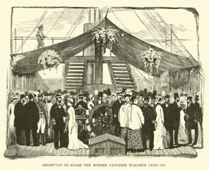 Reception on Board the Modern Japanese War-ship Seiki, 1878