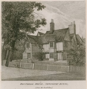 Rectorial House at Newington Butts, Southwark, London, from the south east