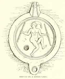 Red-Cap on a Roman Lamp by English School