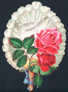 Red Roses on Fan