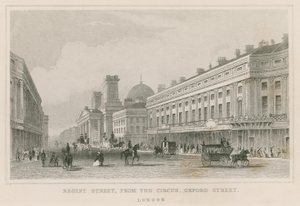 Regent Street, from The Circus, Oxford Street, London by English School
