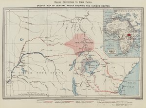 Relief Expedition to Emin Pasha, Sketch Map of Central Africa showing the Various Routes