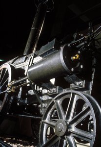 Remains of Stephensons Rocket, 1829 (detail) by English School