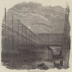 Remains of the Crystal Palace in Hyde Park by English School