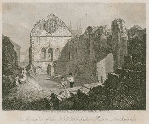 Remains of the Hall, Winchester Palace, Southwark by English School
