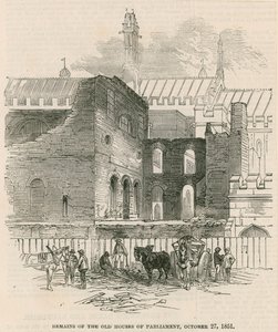 Remains of the Old Houses of Parliament, 27 October 1851 by English School