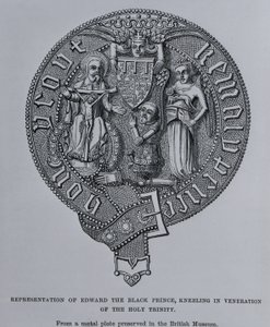 Representation of Edward the Black Prince Kneeling in Veneration of the Holy Trinity by English School