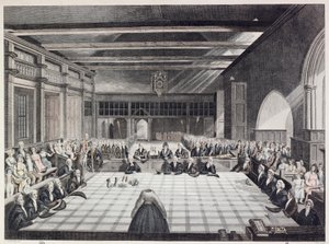 Representation of the ceremony of presenting the sheriffs of London by English School
