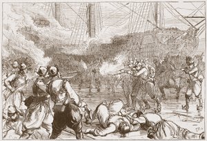 Repulse of the Spanish Soldiers at Amsterdam by English School