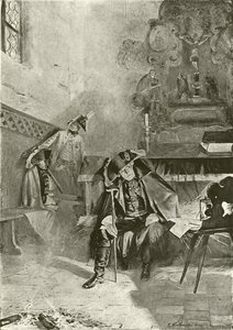 Repulsed at Torgau - Frederick Waiting for Morning (engraving) by English School