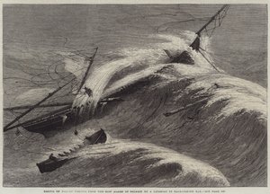 Rescue of Eleven Persons from the Ship Alarm of Belfast by a Lifeboat in Ballycotton Bay by English School