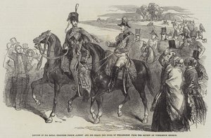 Return of His Royal Highness Prince Albert and His Grace the Duke of Wellington from the Review on Wimbledon Common by English School