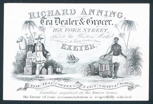 Richard Anning, Tea Dealer and Grocer, Trade Card by English School