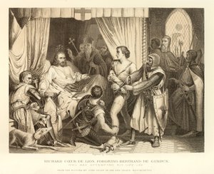 Richard the Lionheart Forgiving Bertrand de Gurdun by English School